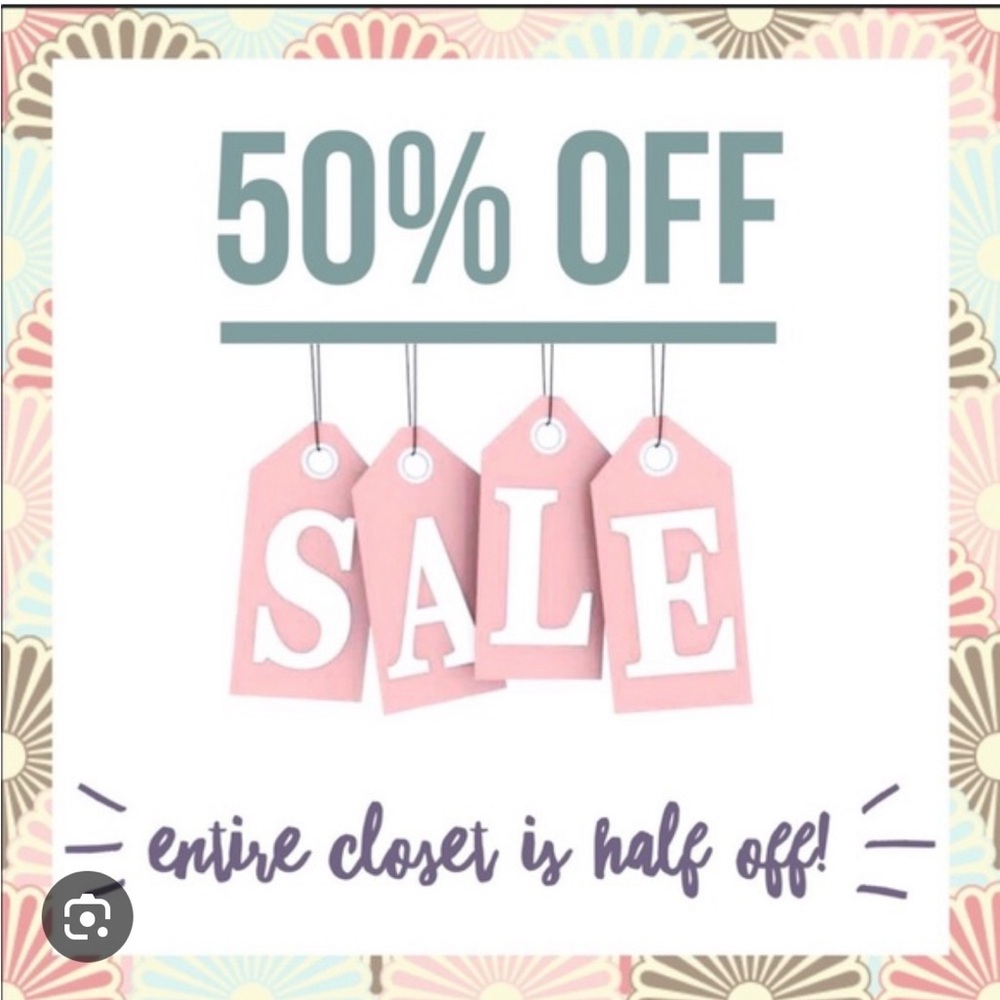 50 % off my entire closet